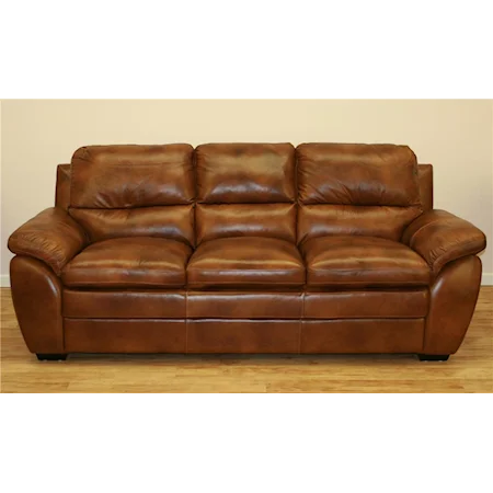 Stationary Leather Sofa